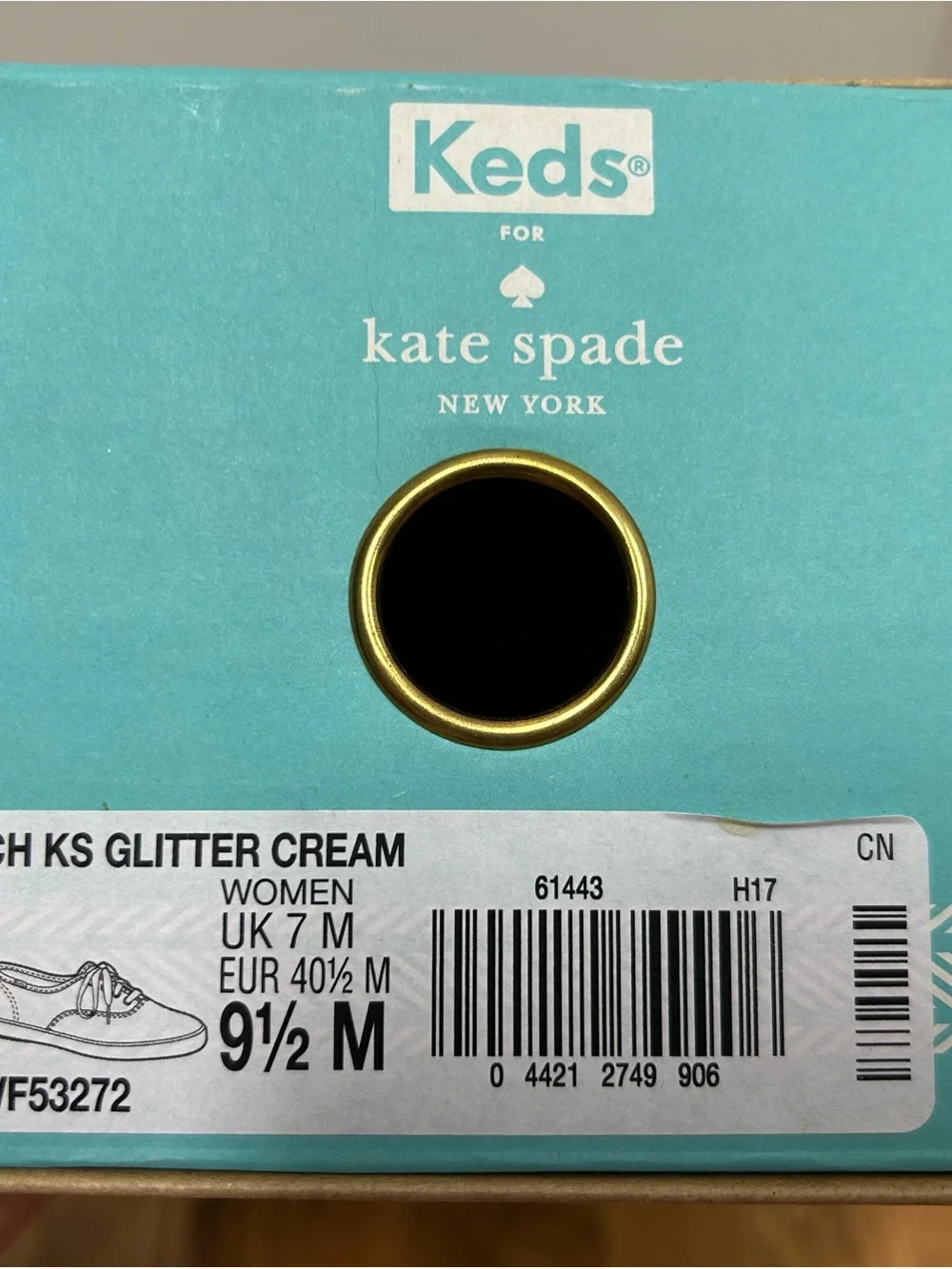 Keds for Kate Spade Glitter Cream 9.5